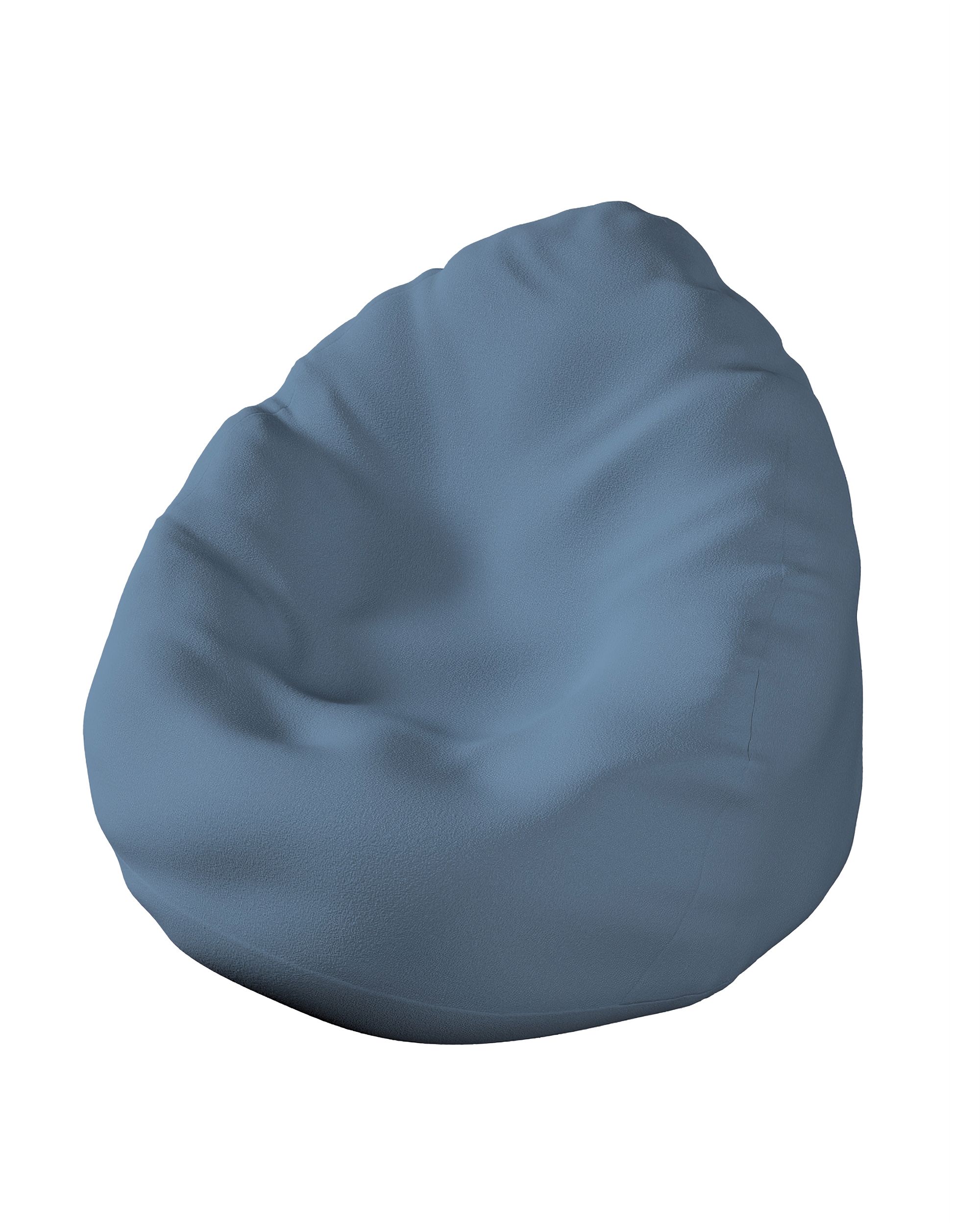 Beanbag cover colour blue fabric structured