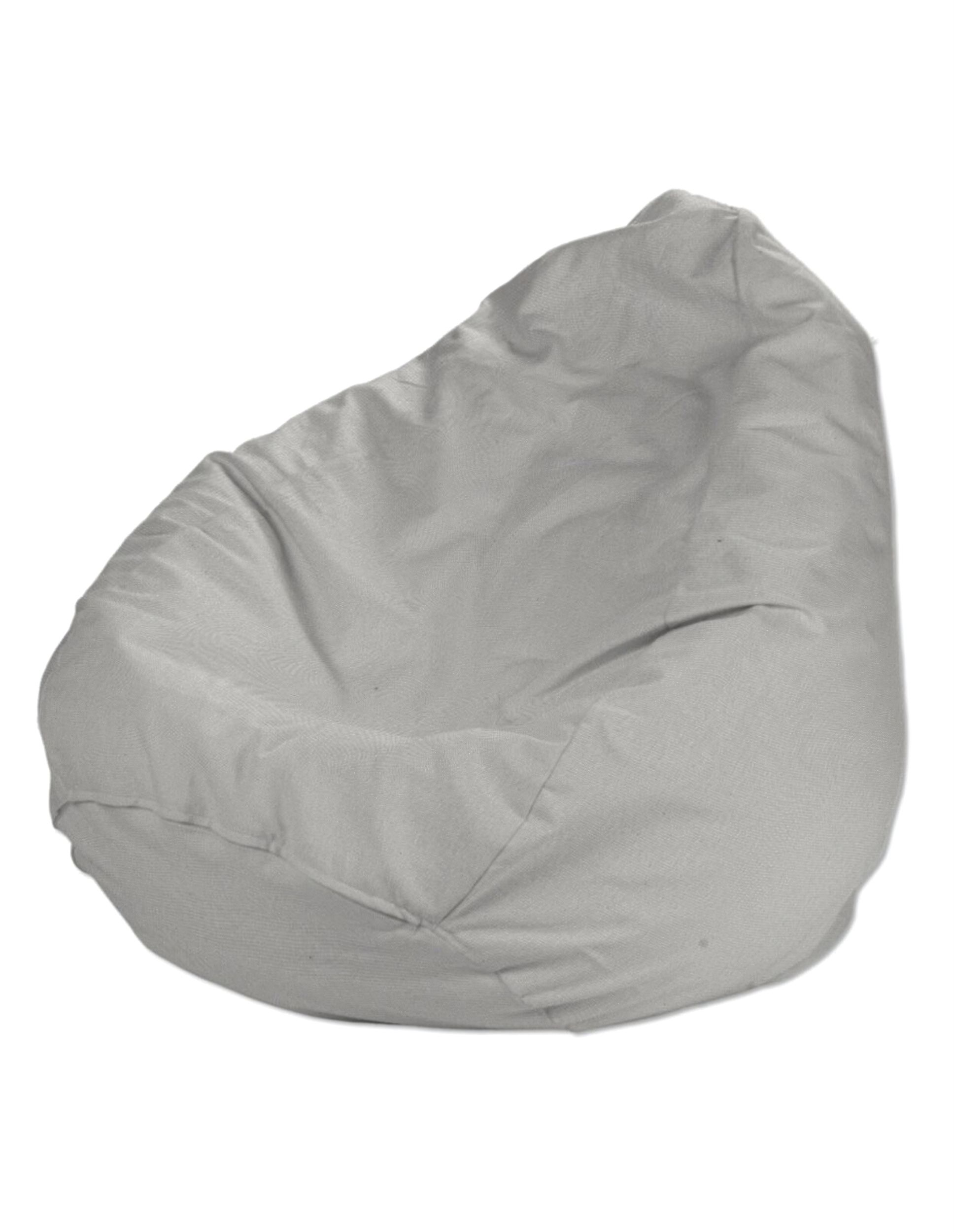 Beanbag cover colour grey fabric structured