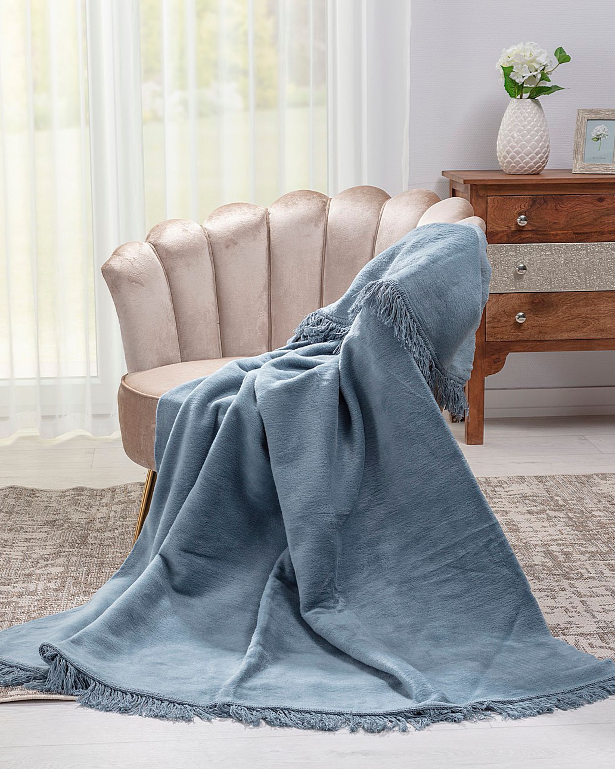 Cotton Cloud Blanket 150x200cm Denim
