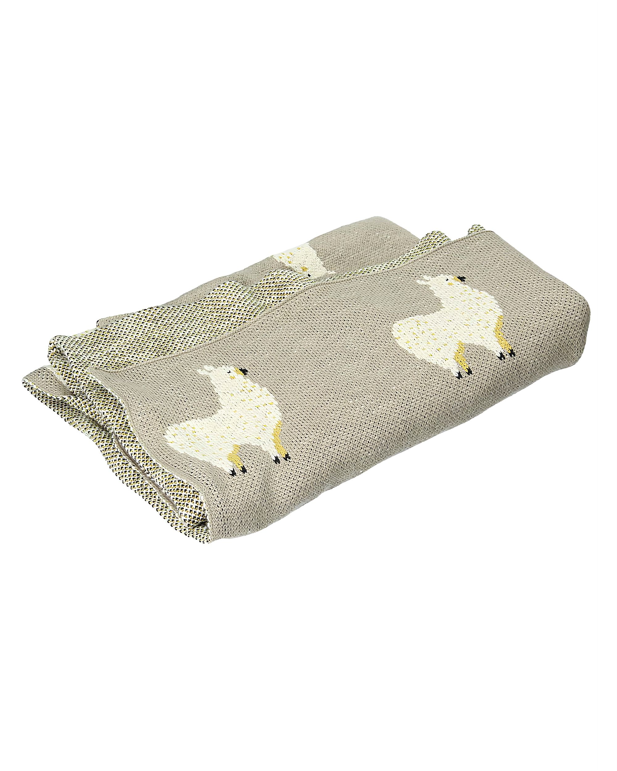 Llama grey rug