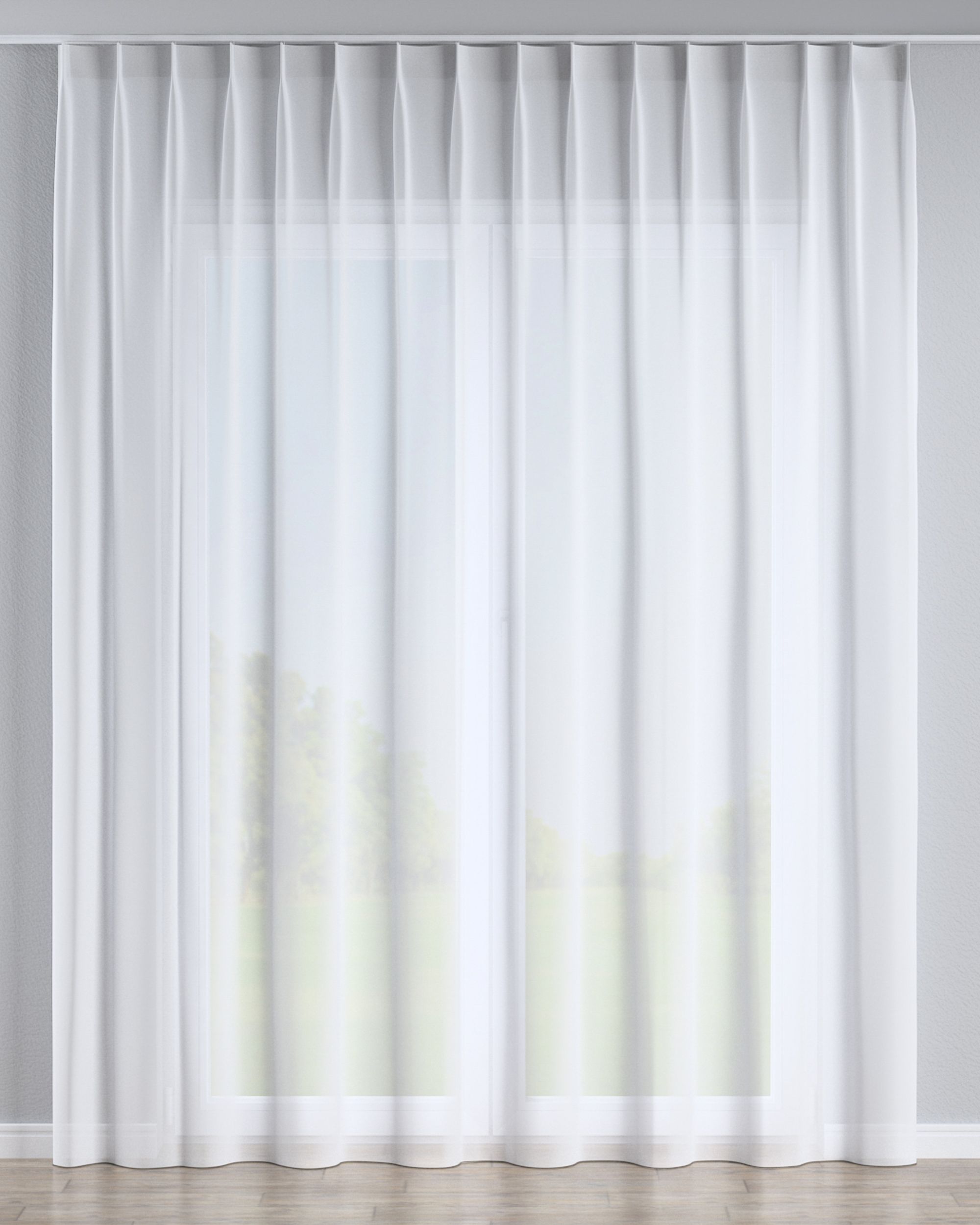 1484-181-15 colour white fabric semi-sheer, structured