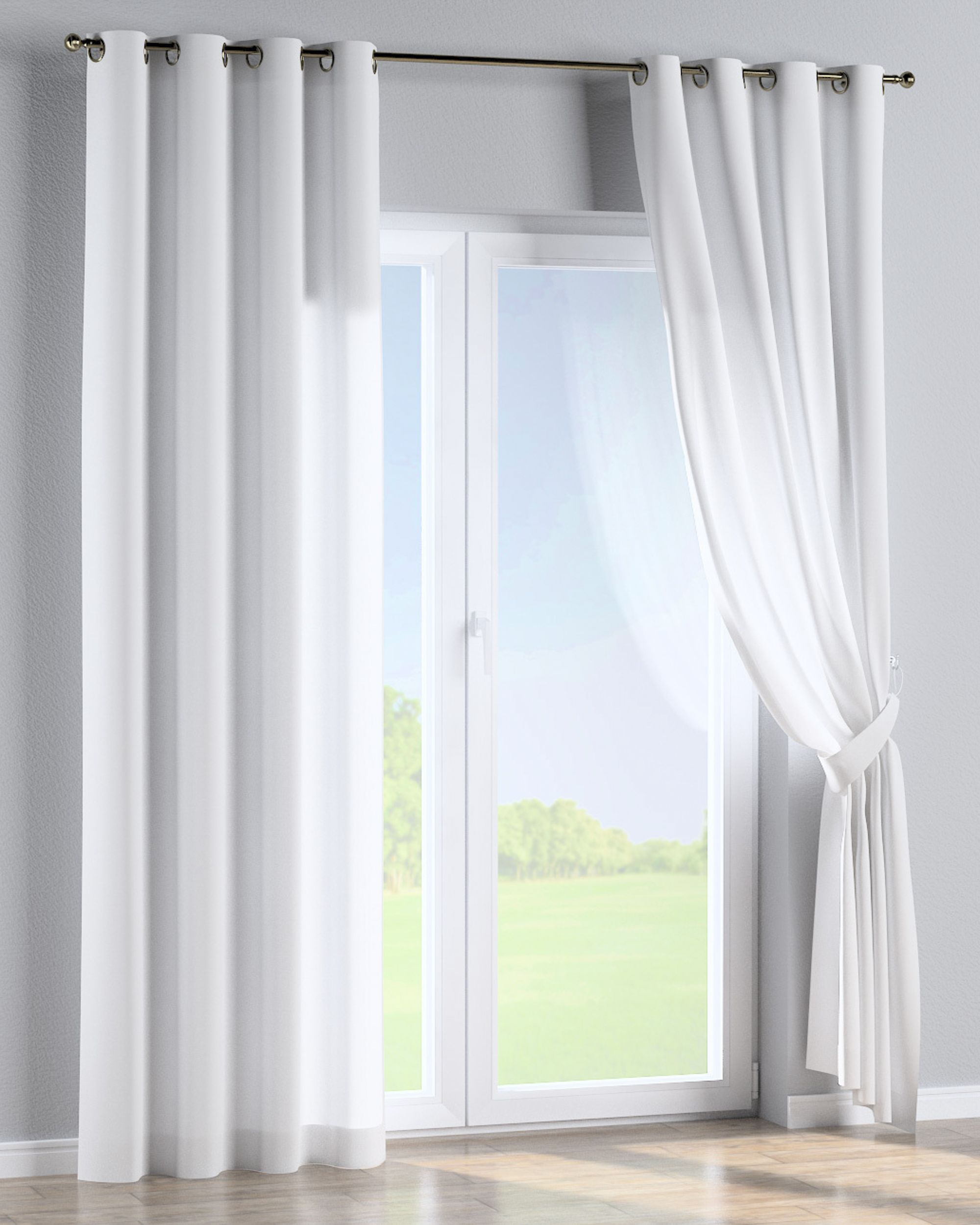 Eyelet curtains colour white (hover)