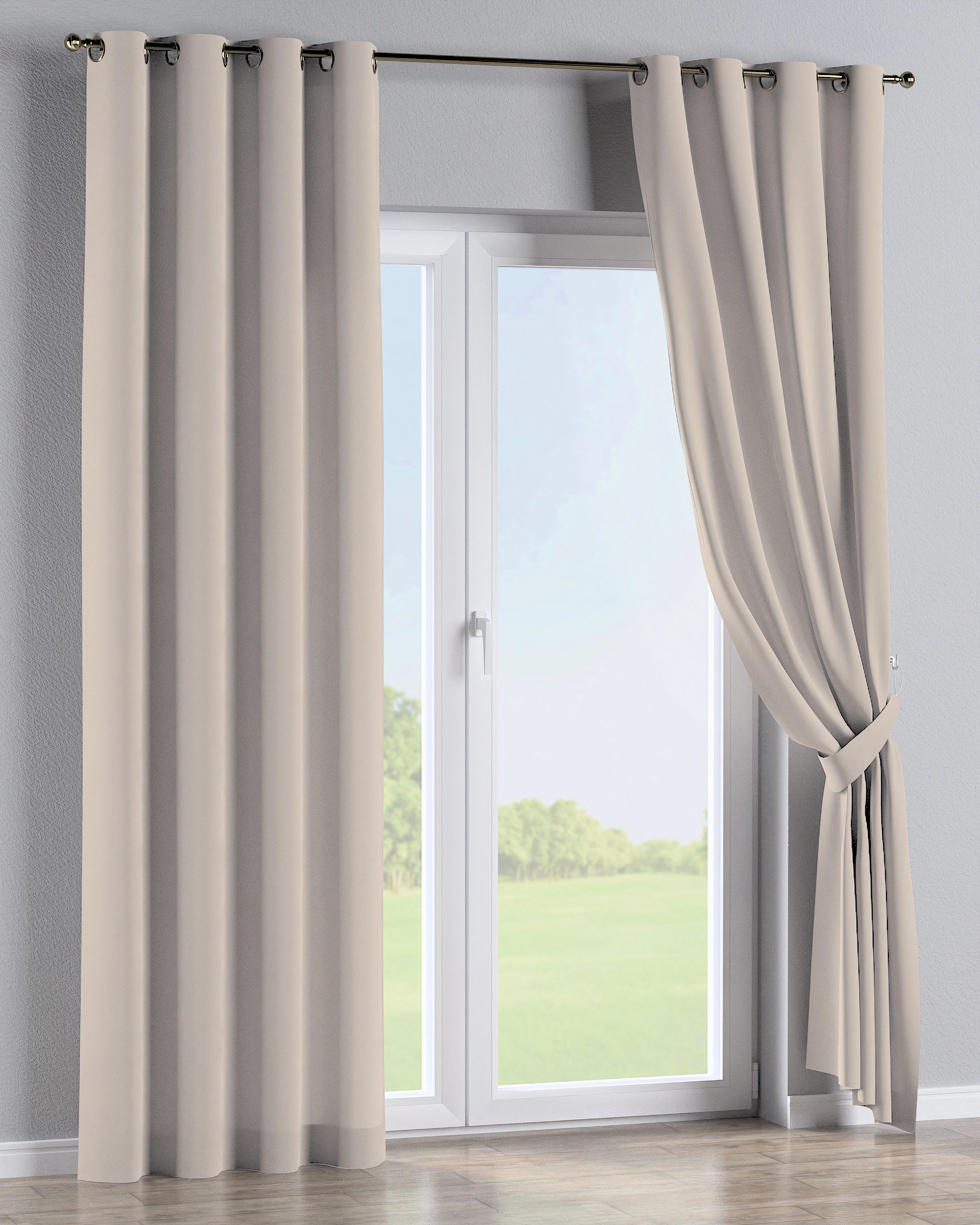 Eyelet curtains colour beige (hover)