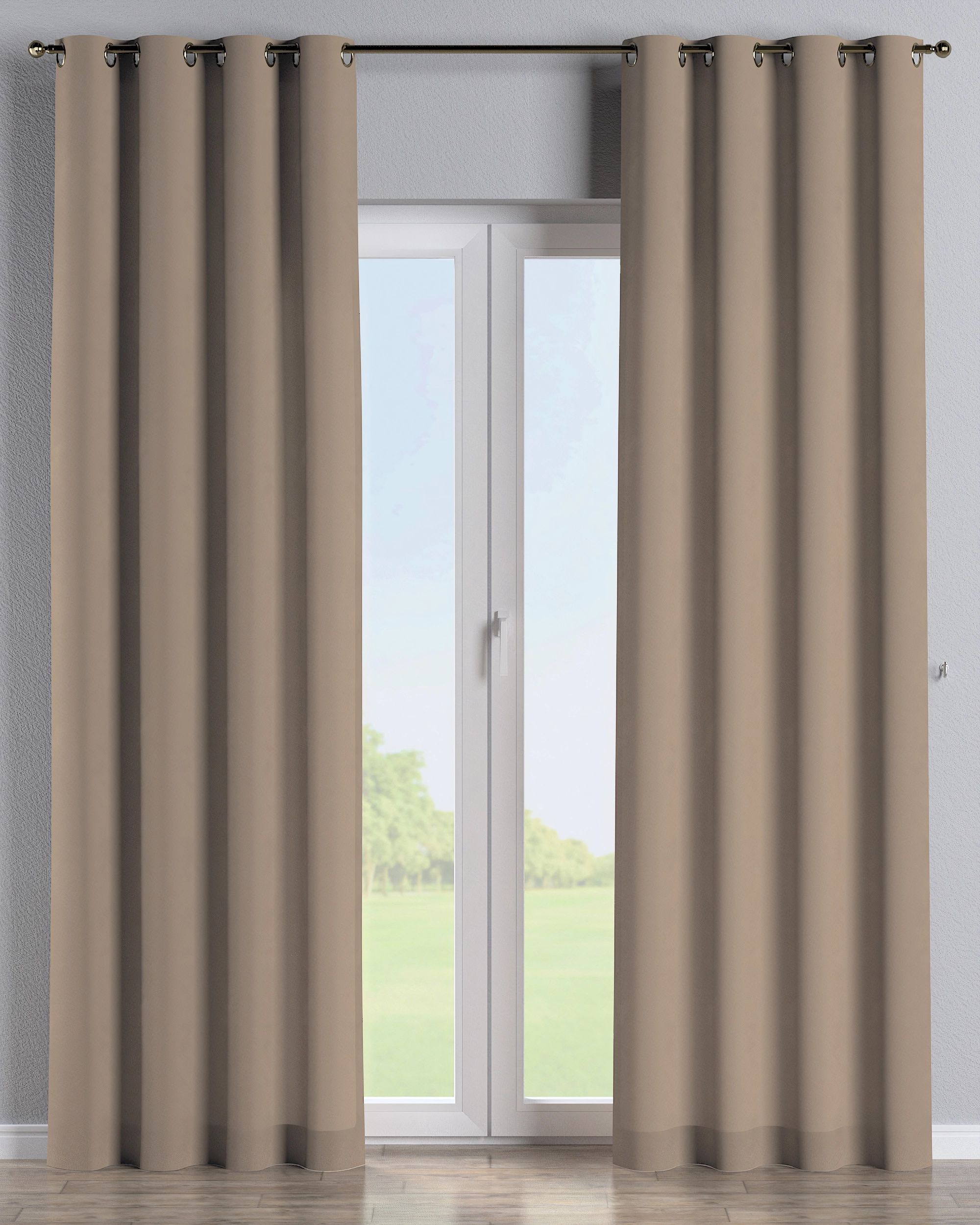 Eyelet curtains colour beige