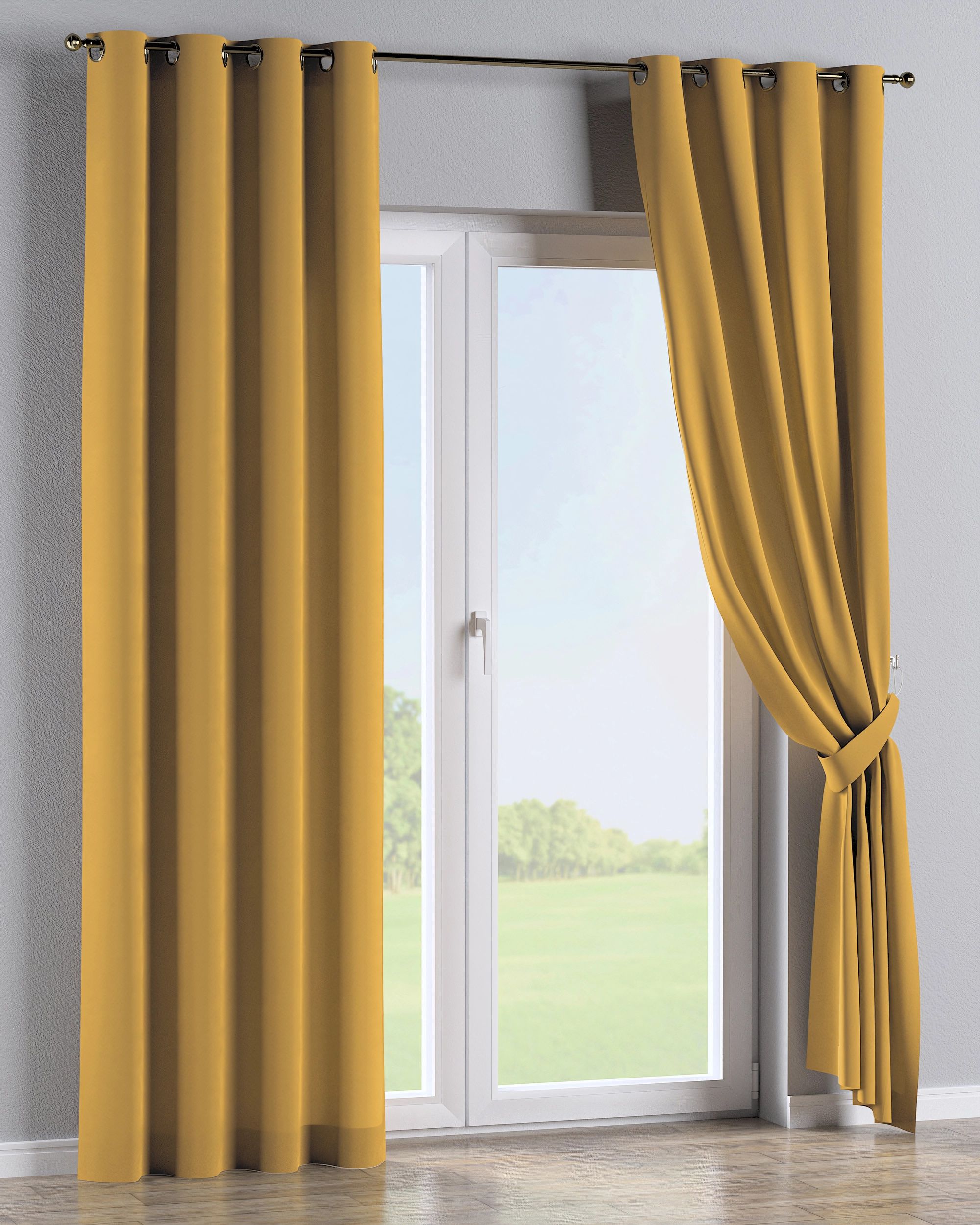Eyelet curtains colour yellow (hover)