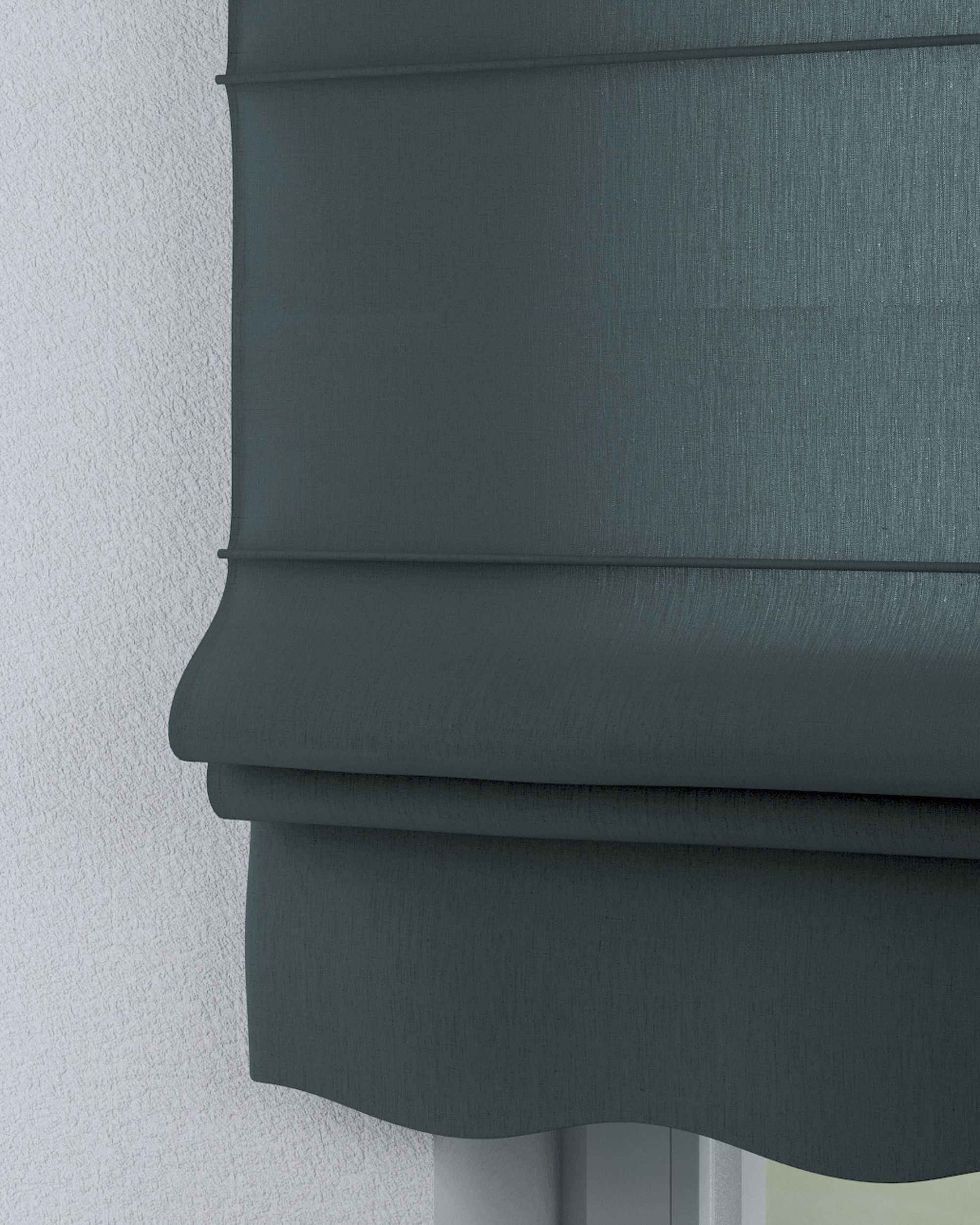 Mela roman blind colour green fabric semi-sheer, structured (hover)