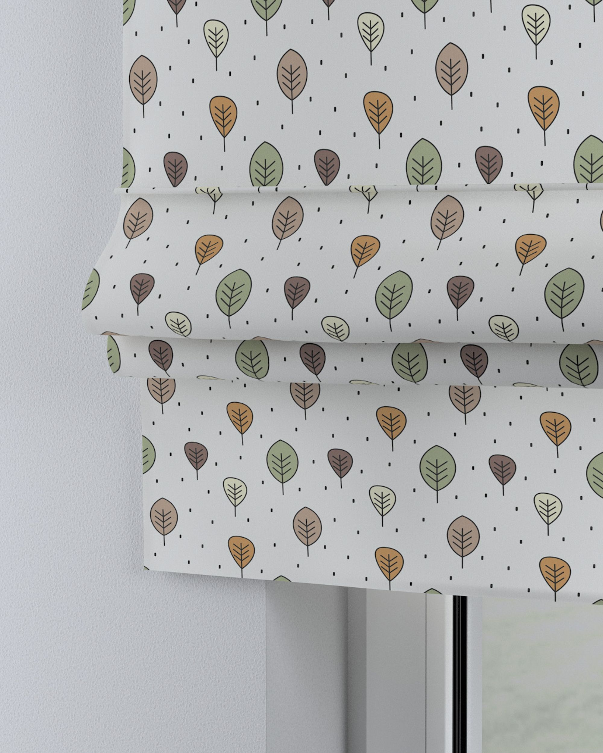 Sammy roman blind colour brown fabric patterned (hover)
