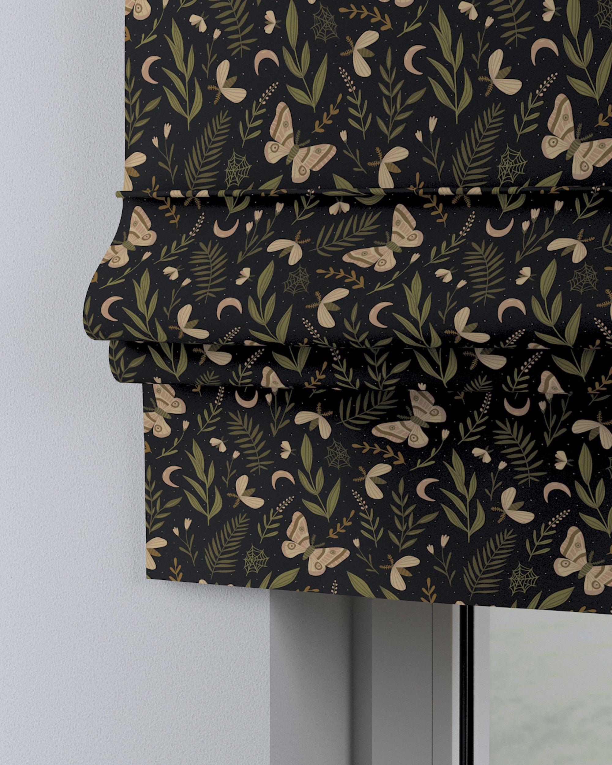 Sammy roman blind colour black fabric patterned (hover)