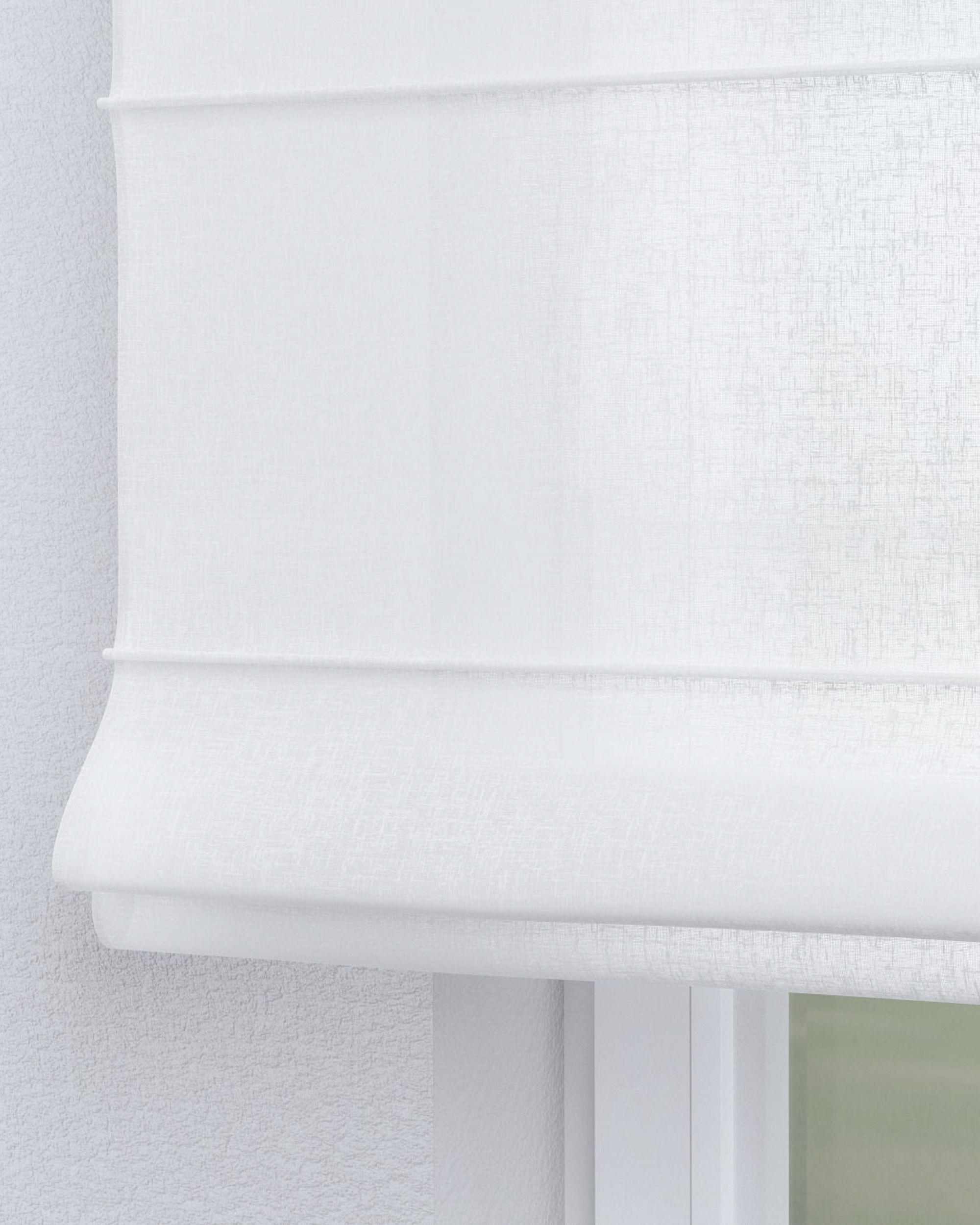 Oli tab top roman blind colour cream fabric semi-sheer, structured (hover)