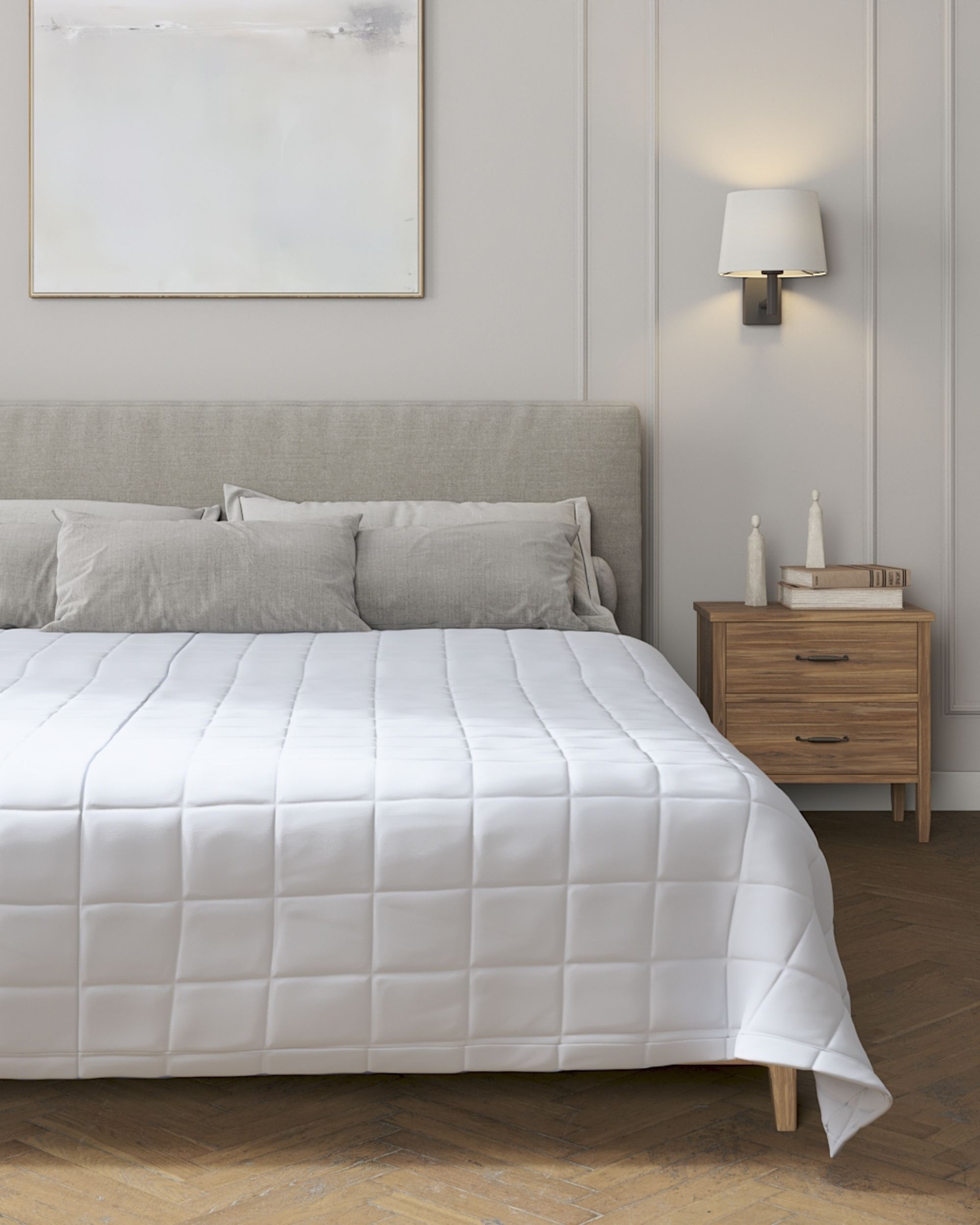 Check quilted throw colour blue (hover)
