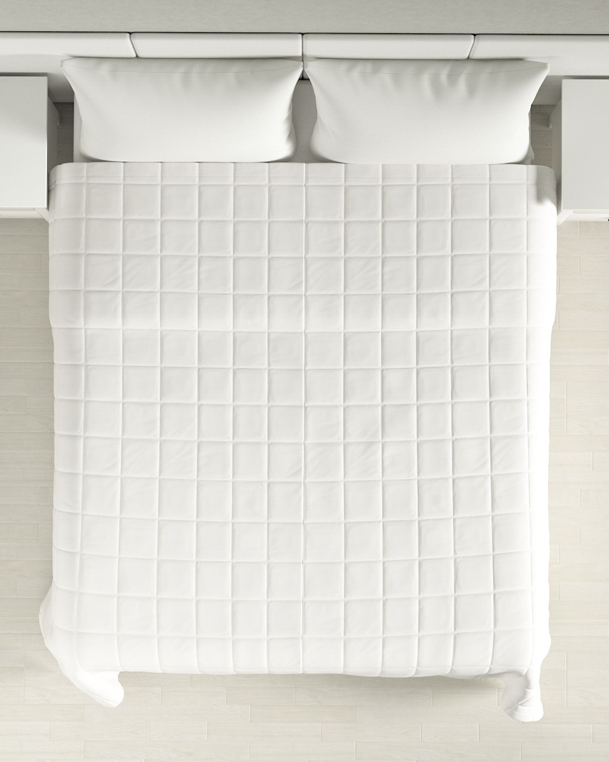 Check quilted throw colour white (hover)