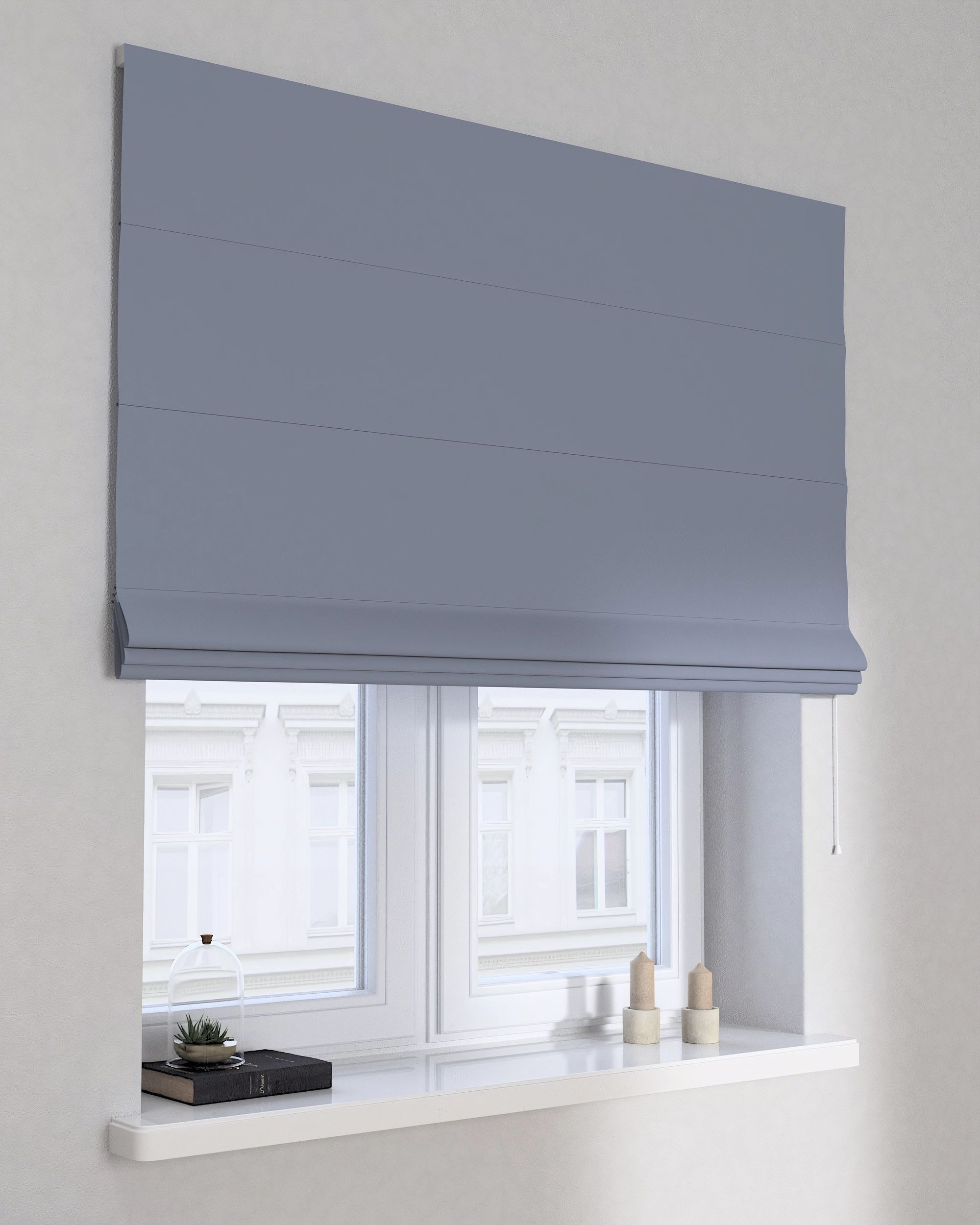 Billie roman blind colour grey fabric blackout