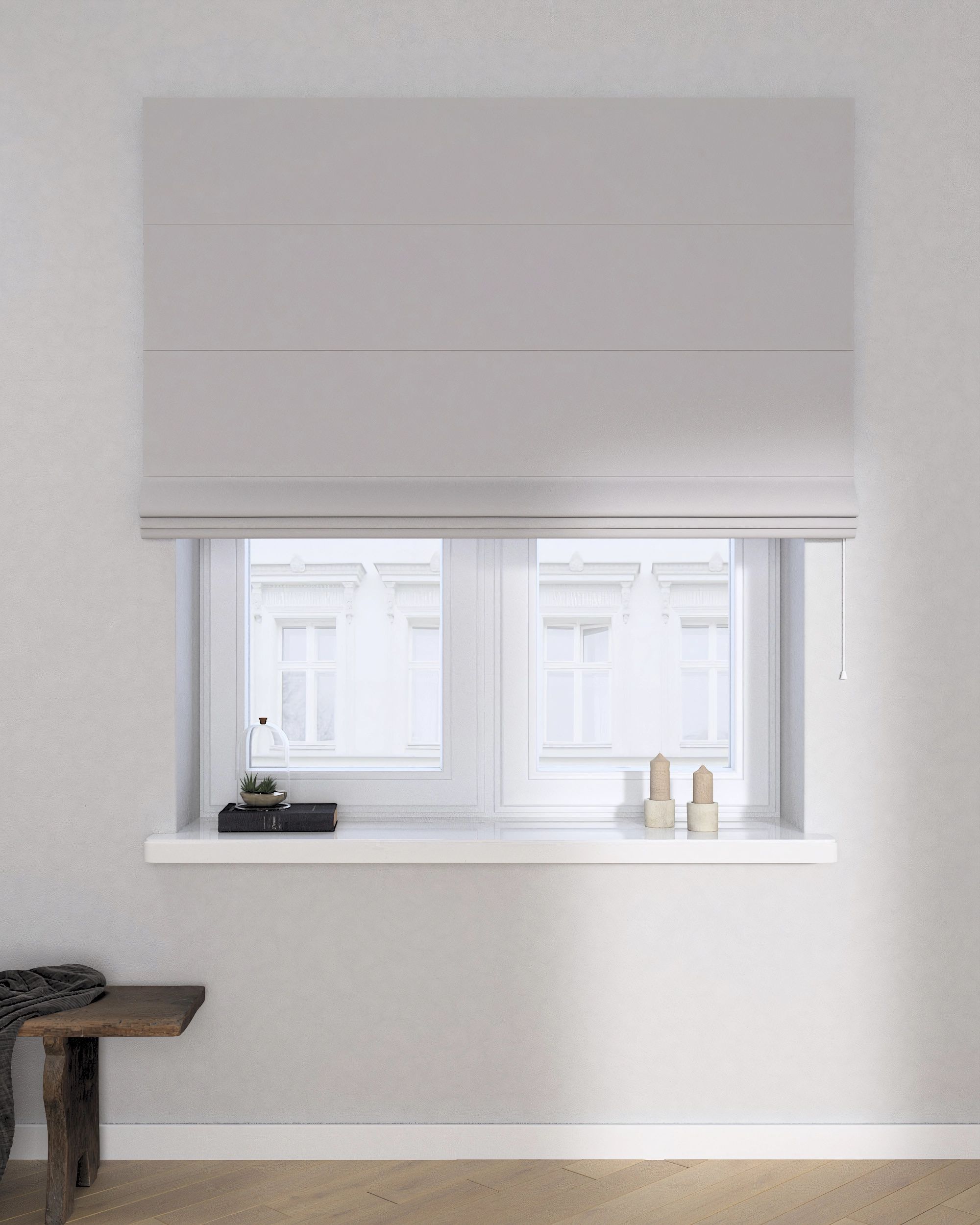 Billie roman blind colour grey fabric blackout (hover)