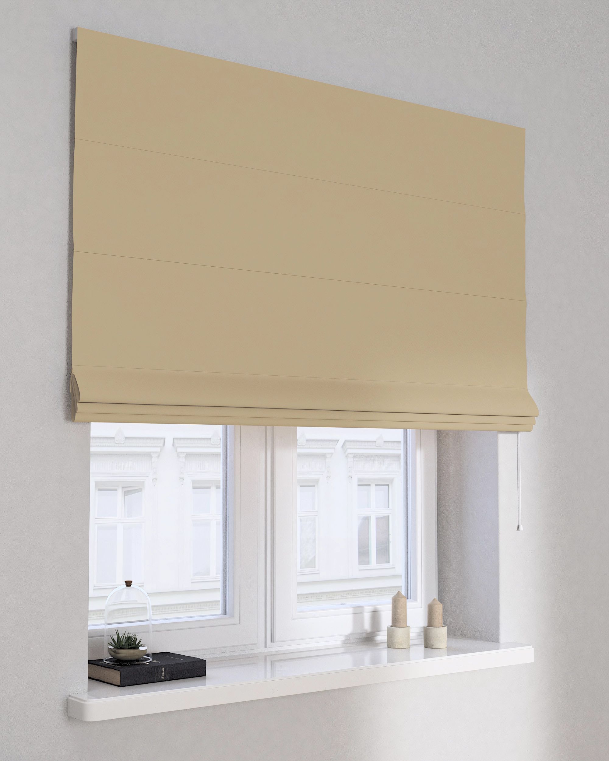 Billie roman blind colour gold fabric blackout