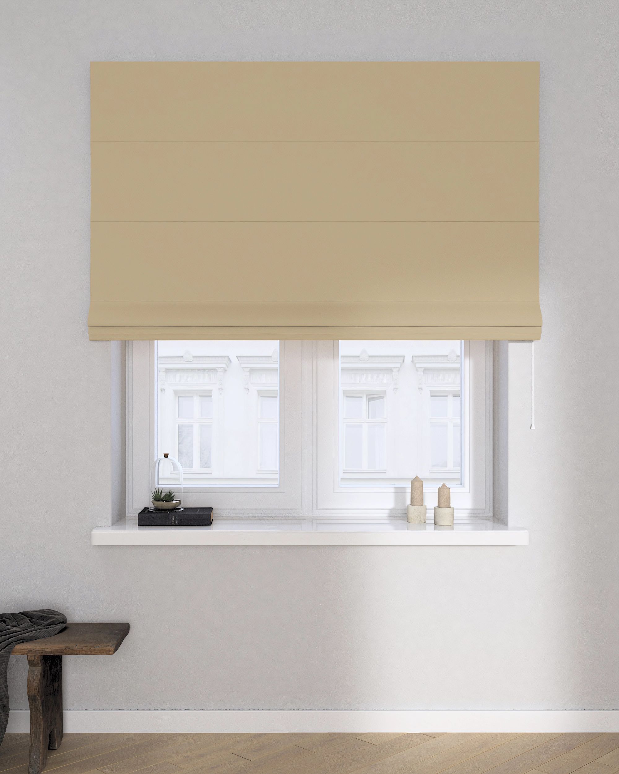 Billie roman blind colour gold fabric blackout (hover)