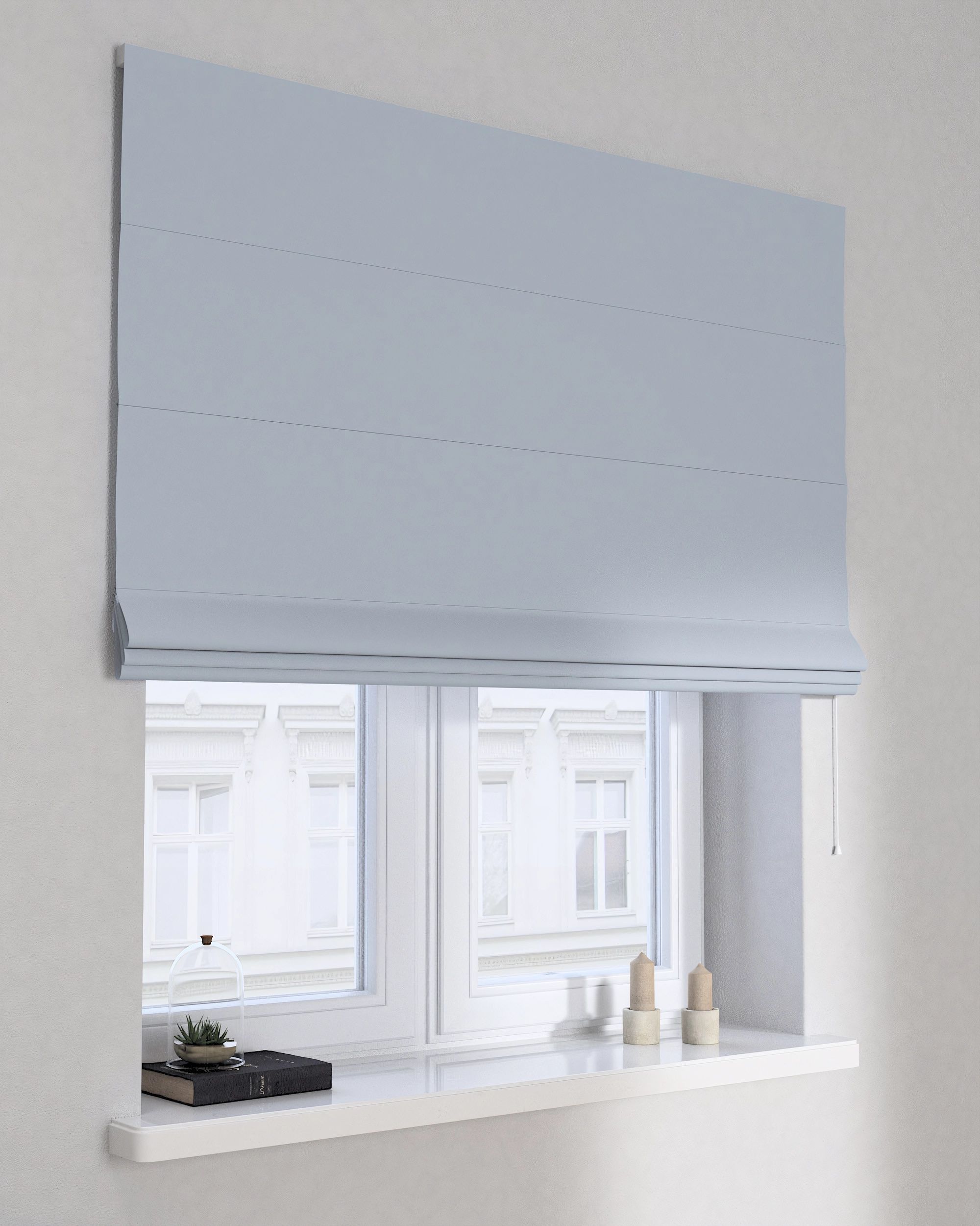 Billie roman blind colour grey fabric blackout