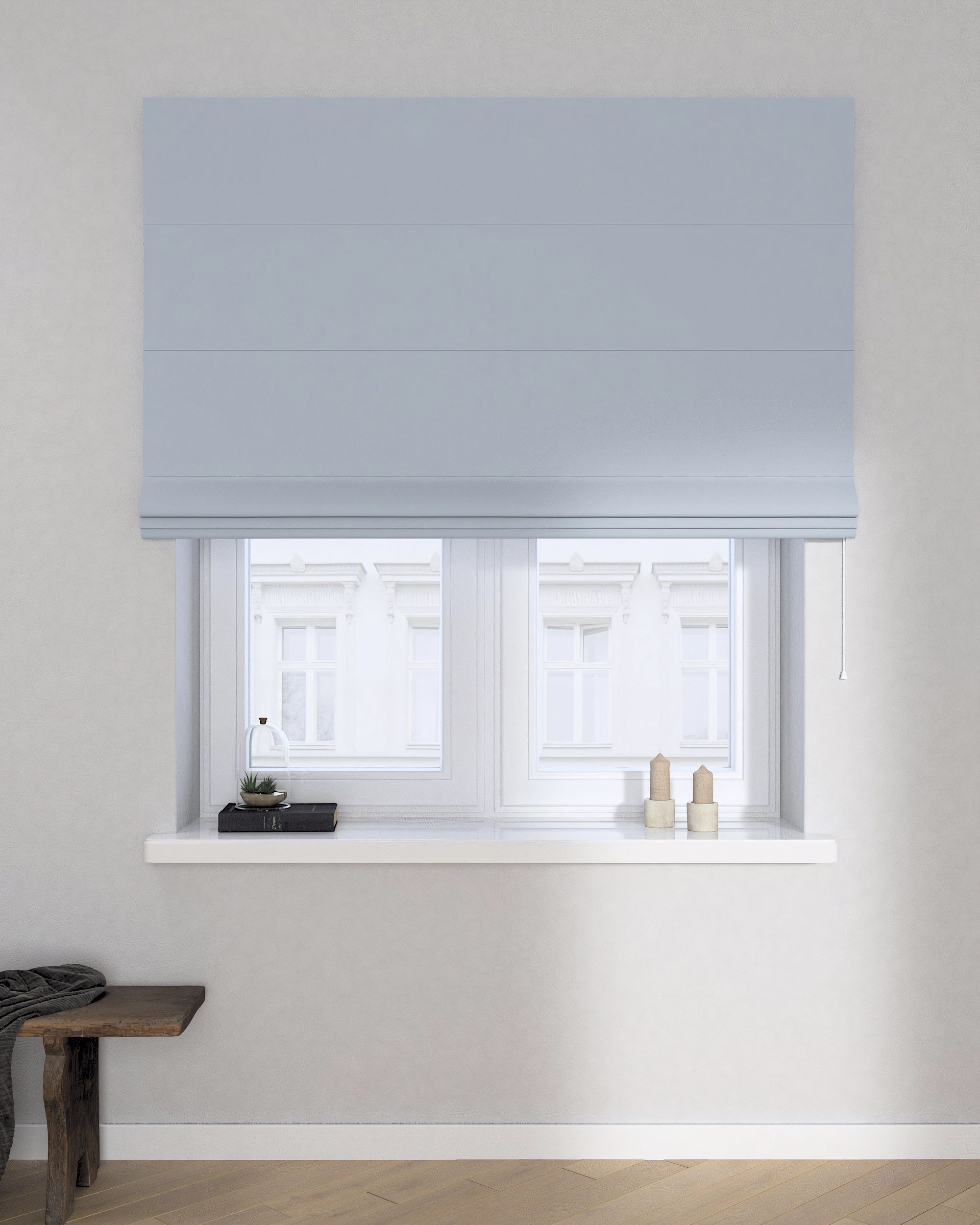 Billie roman blind colour grey fabric blackout (hover)