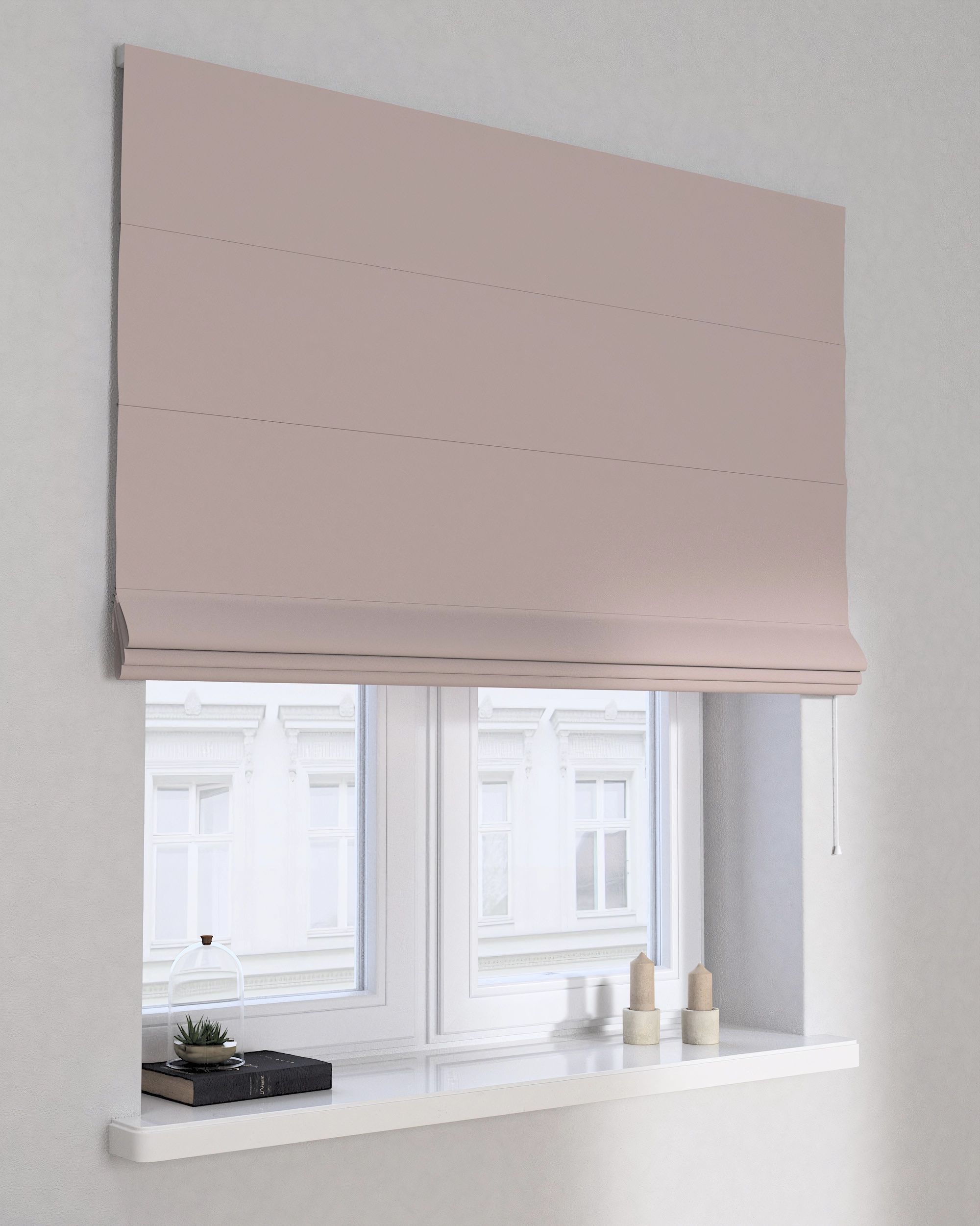 Billie roman blind colour beige fabric blackout